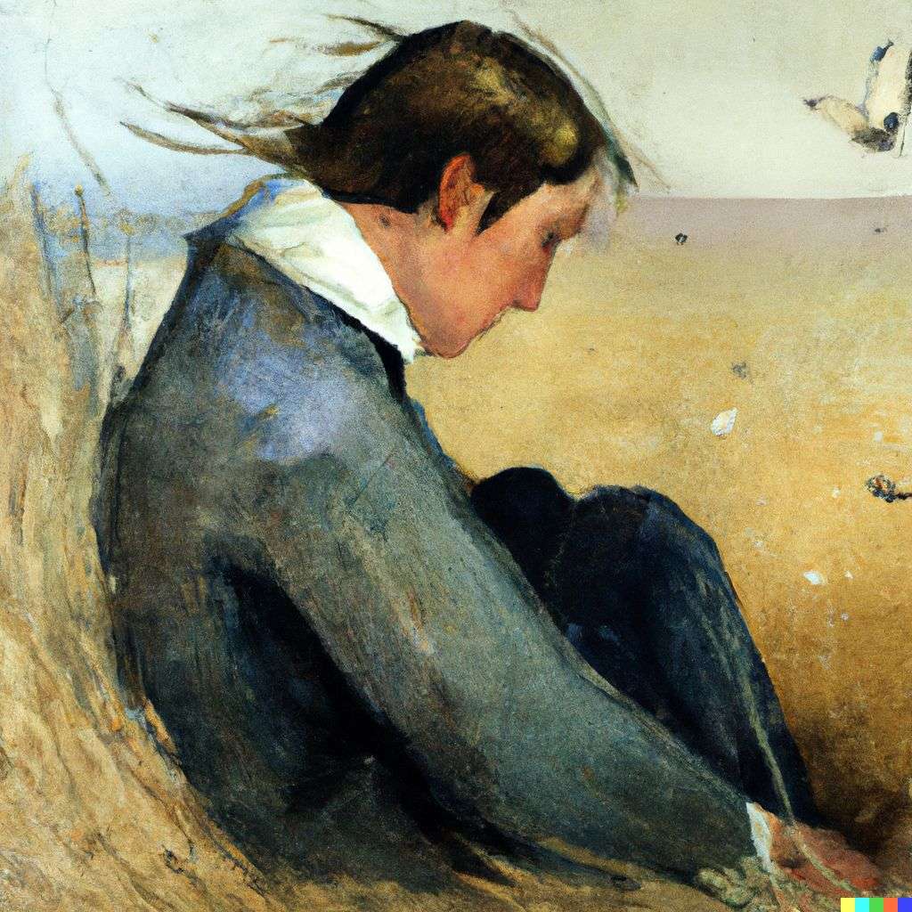 a representation of anxiety, painting by Andrew Newell Wyeth